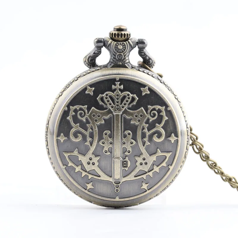 Фото Карманные часы Kuroshitsuji Черный Батлер Себастьян аниме карманные для мужчин и