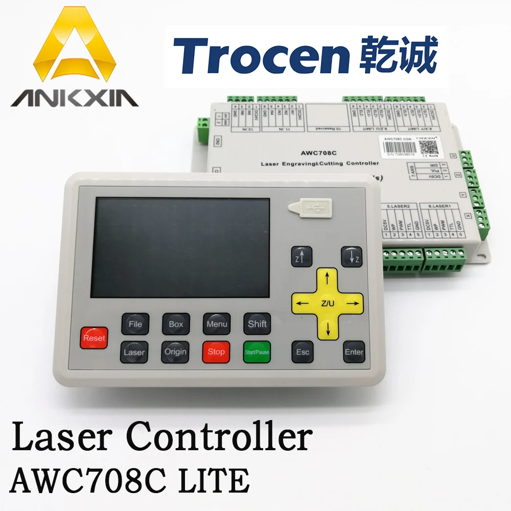 Trocen Anywells AWC708C LITE Co2 лазерный контроллер платы карты системы для лазерной резки гравировальный станок