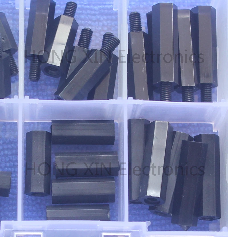 88 шт./компл. M3 нейлоновая головка сковороды винты шестигранные гайки разделители