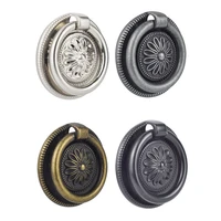 10pcs 1354mm vintage round ring furniture door pull handle alloy cabinet dresser drawer knobs handle for vintage jewelry box