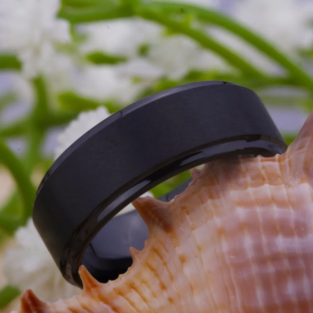 Кольцо YGK из карбида вольфрама с матовой поверхностью ширина 8 мм|tungsten carbide ring|carbide