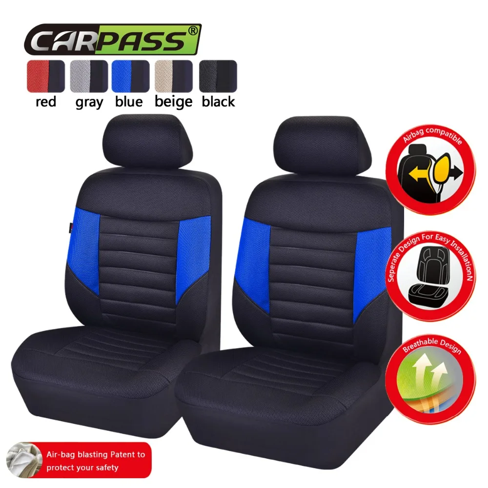 Автомобильные чехлы Car-pass на все сиденья 5 цветов универсальная сетчатая ткань для BMW Toyota Mazda Nissan Hyundai.