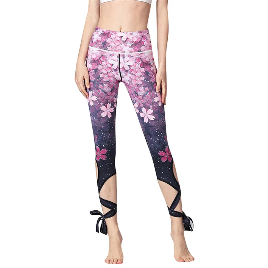 ladies yoga pants push up printed sweatpants tight-fitting high waist and hip yoga leggings yoga pants woman 40J8