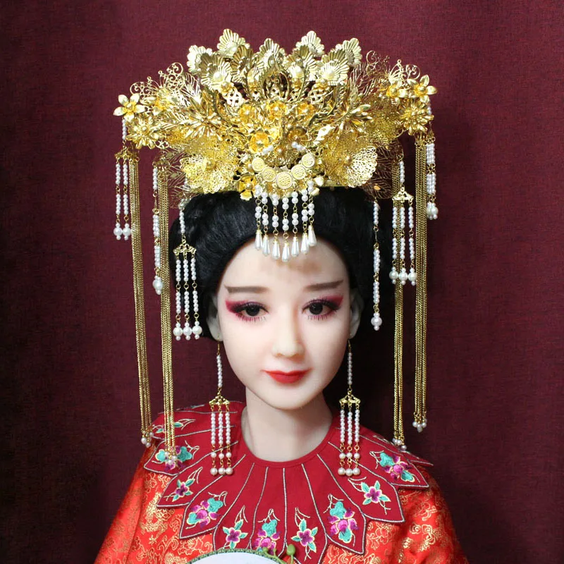 Белая вышивка бисером с длинной кисточкой Династия Тан импрессионная принцесса