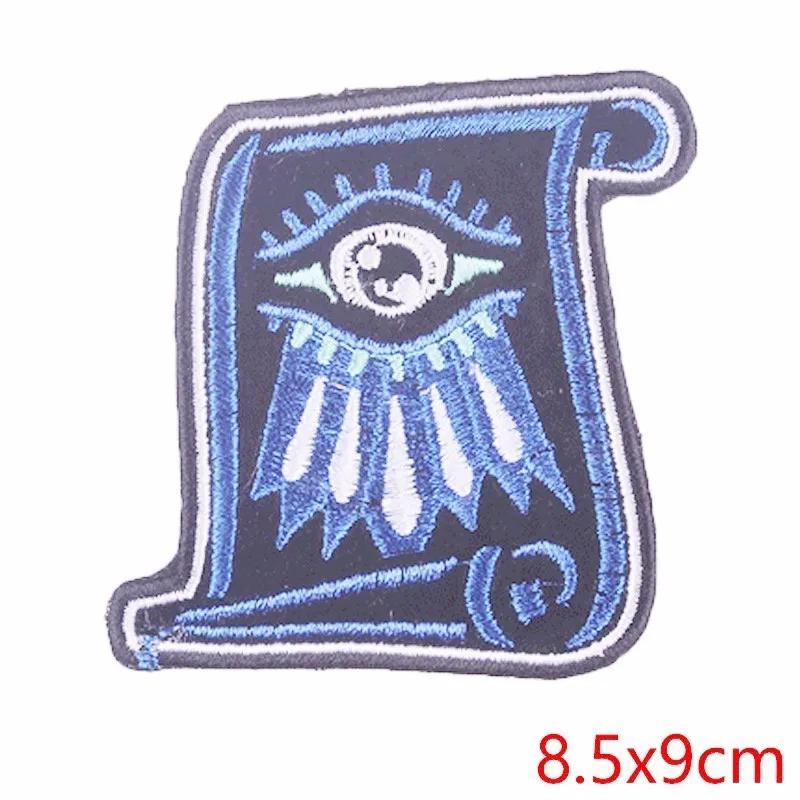 Sky blue Pulaqi Ufo детская железная 3d Байкерская нашивка для футболки Одежда НАШИВКА вышитый значок шапка с инопланетными буквами DIY H - Цвет: Sky blue