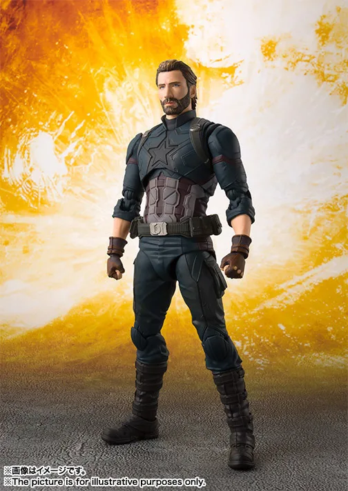 16 см SHF Marvel Мстители 3 капитан Кукла коллекционная игрушечная Статуэтка фигурка |