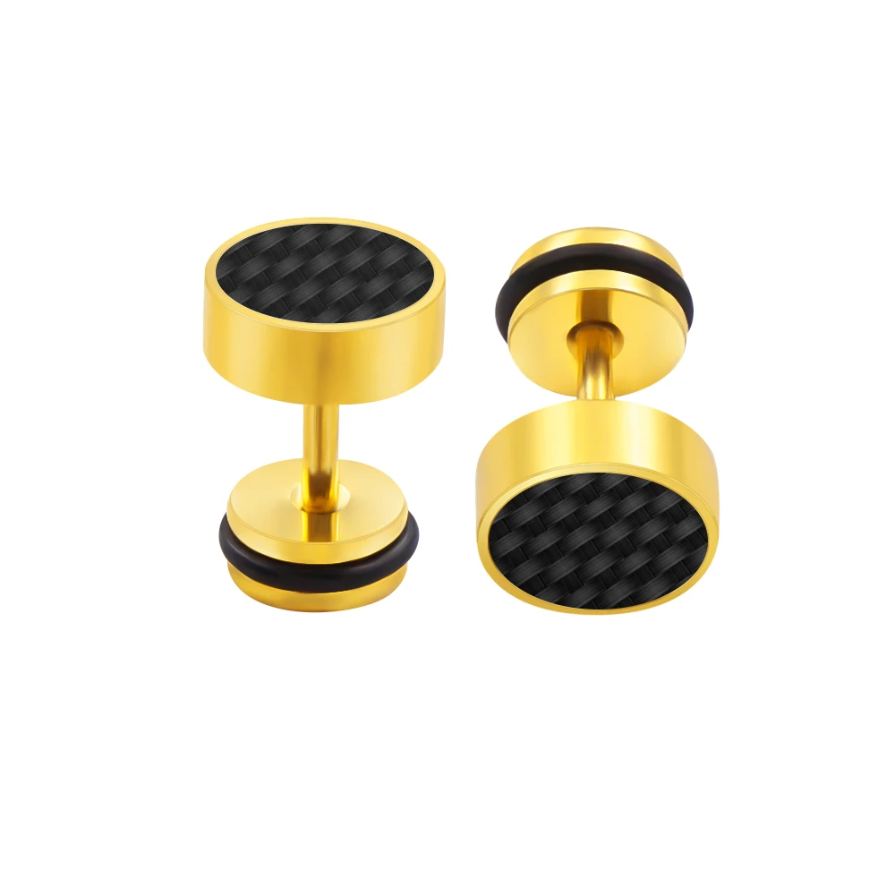 Серьги в стиле панк рок-жеребец для мужчин и женщин модные черные круглые серьги