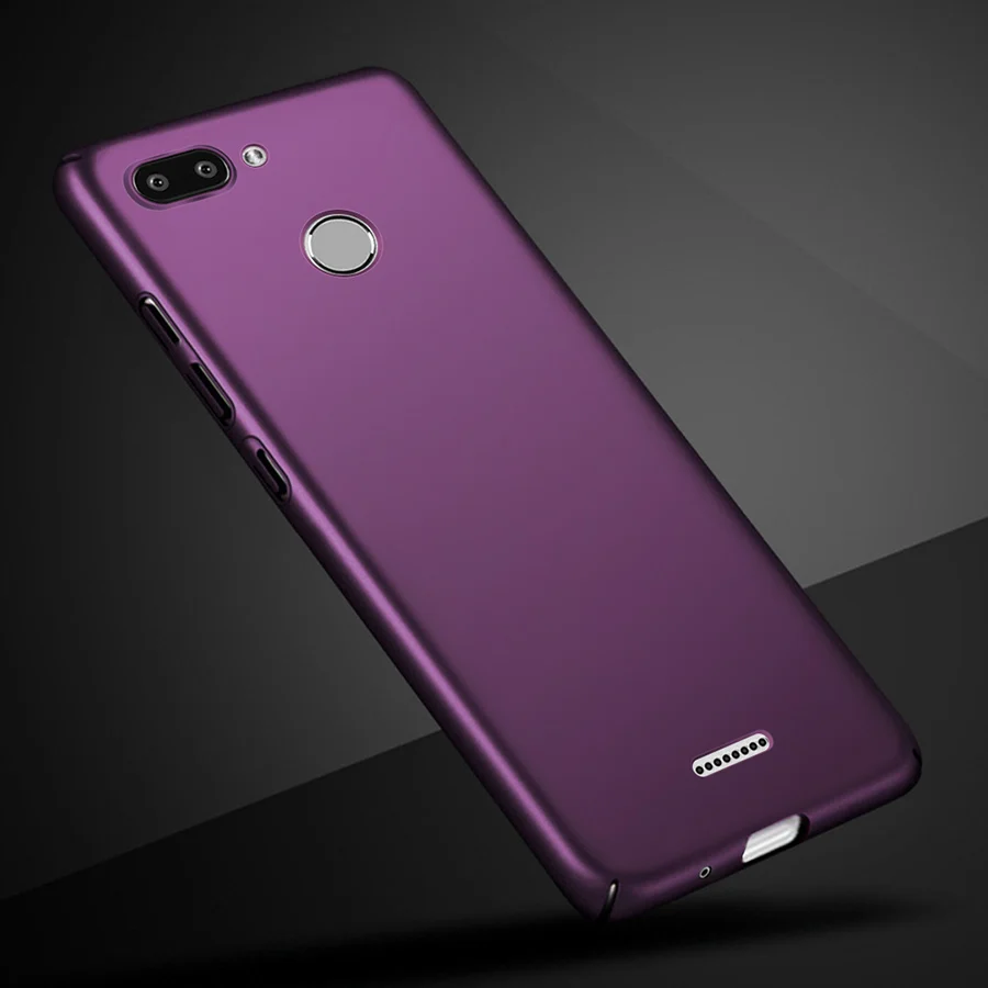 Фиолетовый Роскошный Жесткий чехол для телефона Xiaomi Xiomi Redmi 6, чехол, матовая защитная задняя крышка для Xiaomi Redmi 6 Redmi6, чехол-бампер 5,45 - Цвет: Фиолетовый
