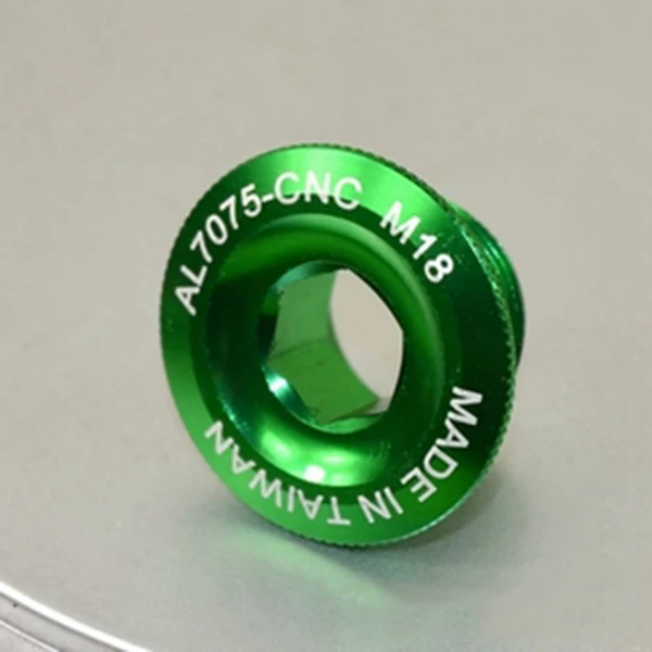 M18 green Silverock 7075 Нижний Кронштейн BB крышка чашки болт рукоятки M12 M15 M18 M20 дорожный MTB велосипед передняя Звездочка шатун крепежный болт - Цвет: M18 green