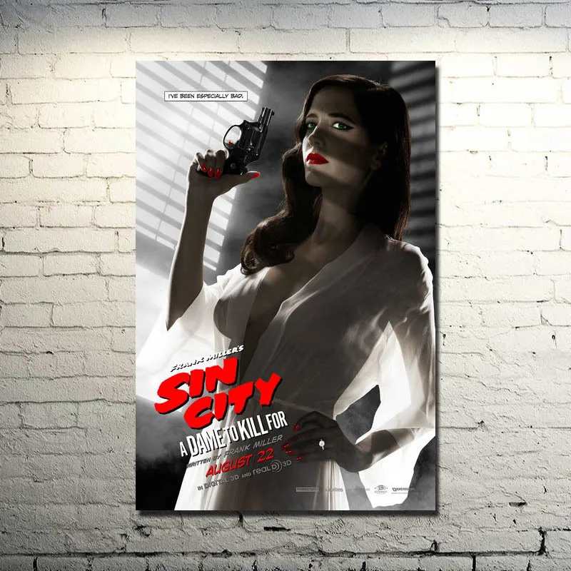 Sin City 2 Dame to Kill для Кино Искусство Шелковый плакат печать 13x20 24x36 дюймов Eva зеленые картины для декора стен 001