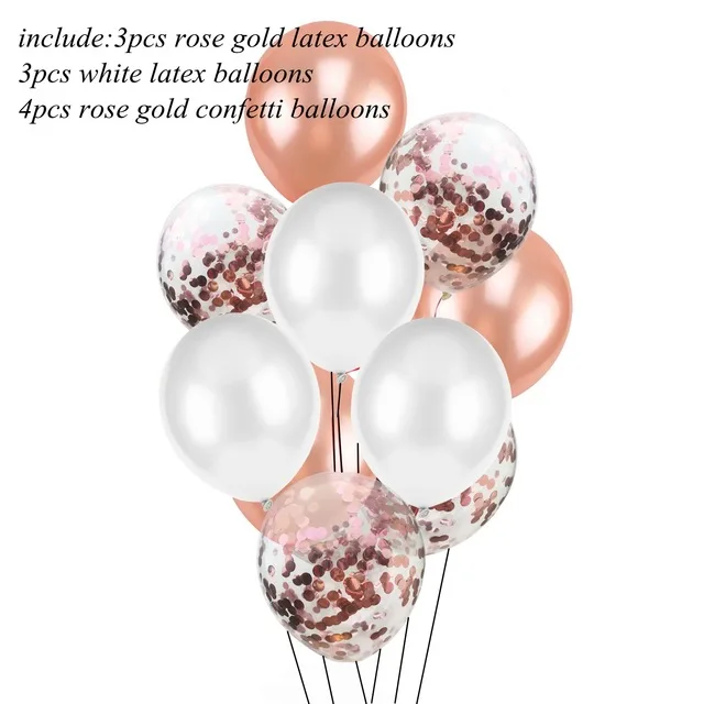 13 шт. 12 дюймов и 18 розовое золото Воздушные шары на день рождения вечерние