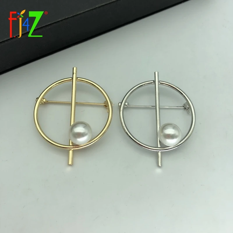 F. J4Z новые модные панковские геометрические Броши для женщин Рок круги бар имитация жемчуга булавки броши для пальто Броши lindos