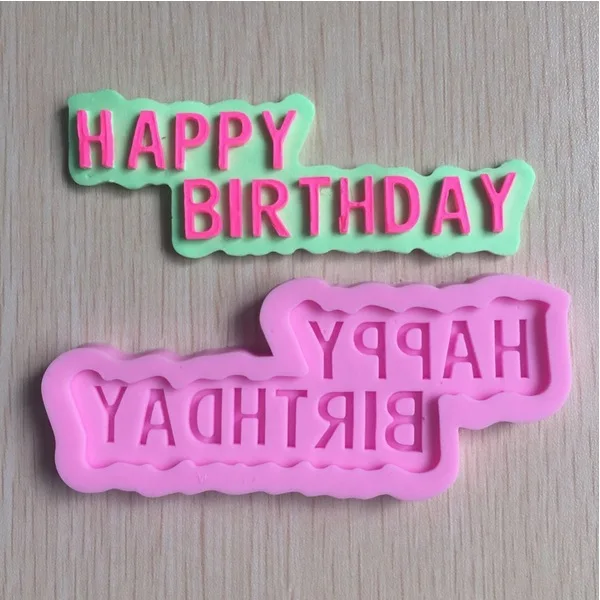 Форма для торта в форме дня рождения с 3D Силиконовой помадкой инструменты