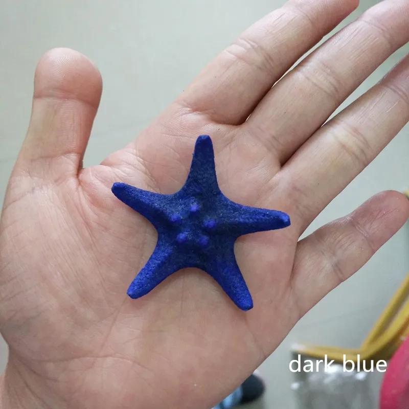 HappyKiss 3 шт. снаряды естественно Starfish раковины украшения Морской стиль Свадебные пару булочки starfish 3-5 см цвета морской звезда - Цвет: Темно-синий