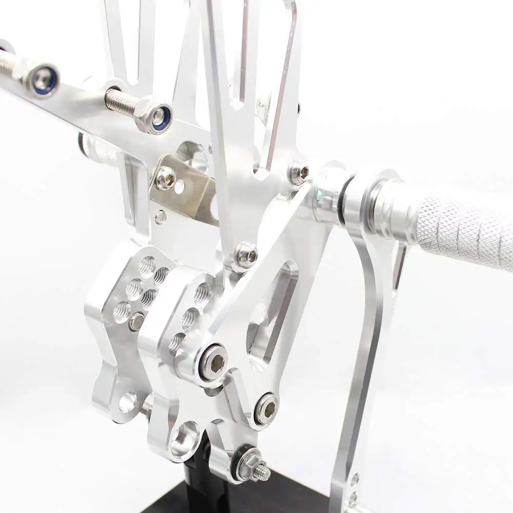ЧПУ Регулируемая Rearset для Kawasaki Ninja ZX10R 2004 2005 футов Расслабление ног колышки ZX 10R подставки для ног