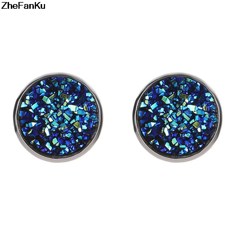 Женские серьги гвоздики в винтажном стиле большие круглые массивные милые из