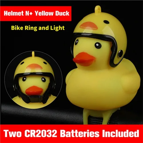 Duck with helmet N WEST BIKING, 1 шт., Колокольчик для горного велосипеда, желтая утка, со шлемом, велосипедный звонок, велосипедный руль, лампа для велосипеда, рожок, Аксессуары для велосипеда - Цвет: Duck with helmet N