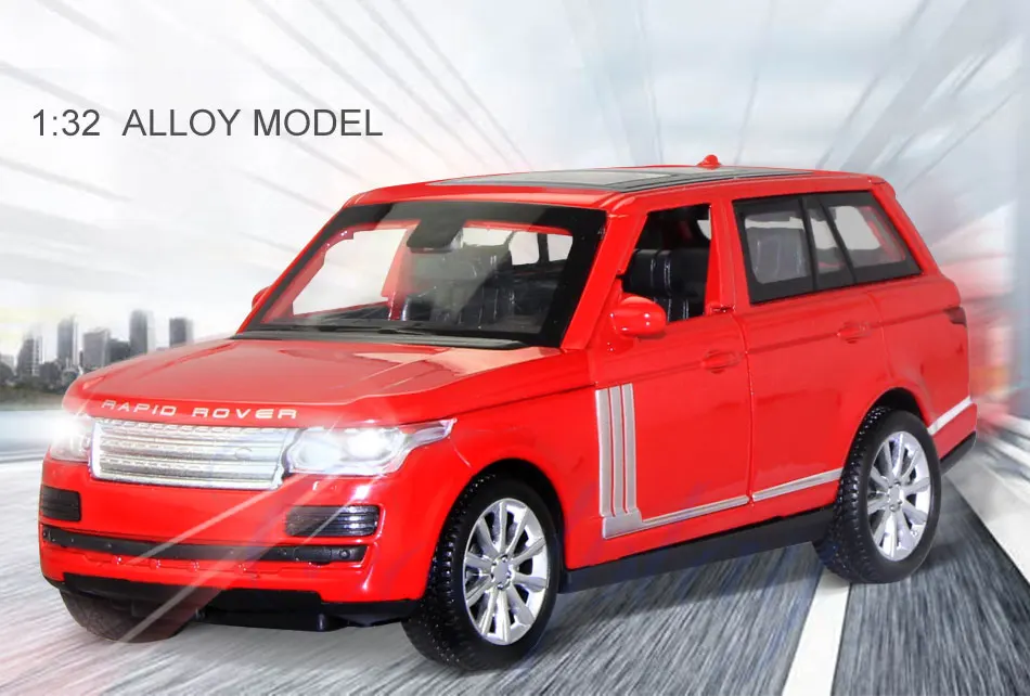 1:32 Range Rover Die-cast сплава внедорожник модель автомобиля с музыкой и светом модель автомобиля коллекционные игрушки Рождественский подарок для детей