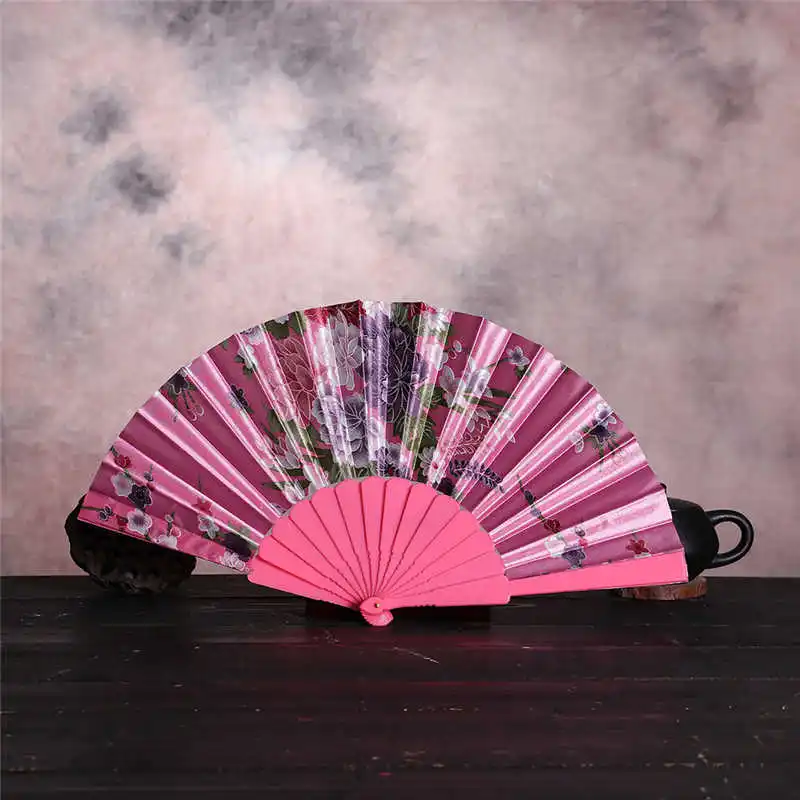 hand fan Винтаж Bamboo Складной Ручной Веер в виде цветка китайский Танцевальная Вечеринка карман подарки вечерние свадебные вентилятор летний вентилятор ретро вентилятор 5pz - Цвет: hand fan