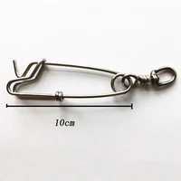 2pcslot 10cm stainless steel fishing swivels snap speargun float line tuna clip 600lb long branch hanger fishing snap swivels