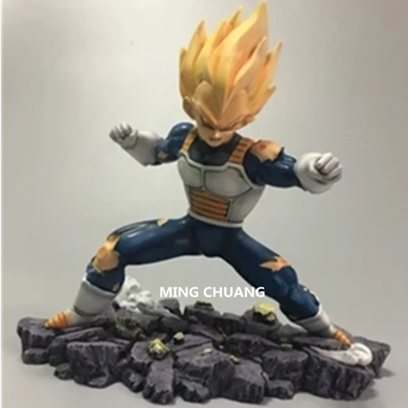 Dragon Ball Z статуя Super Saiyan vegeta бюст Bulma жена-Длина портрет анимационная фигурка GK Коллекционная модель игрушка D335 - Цвет: Цвет: желтый