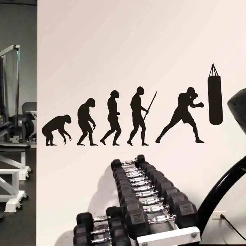 Evolution Boxing Настенная Наклейка Kick Boxer Play перчатки Бесплатные боевые постеры