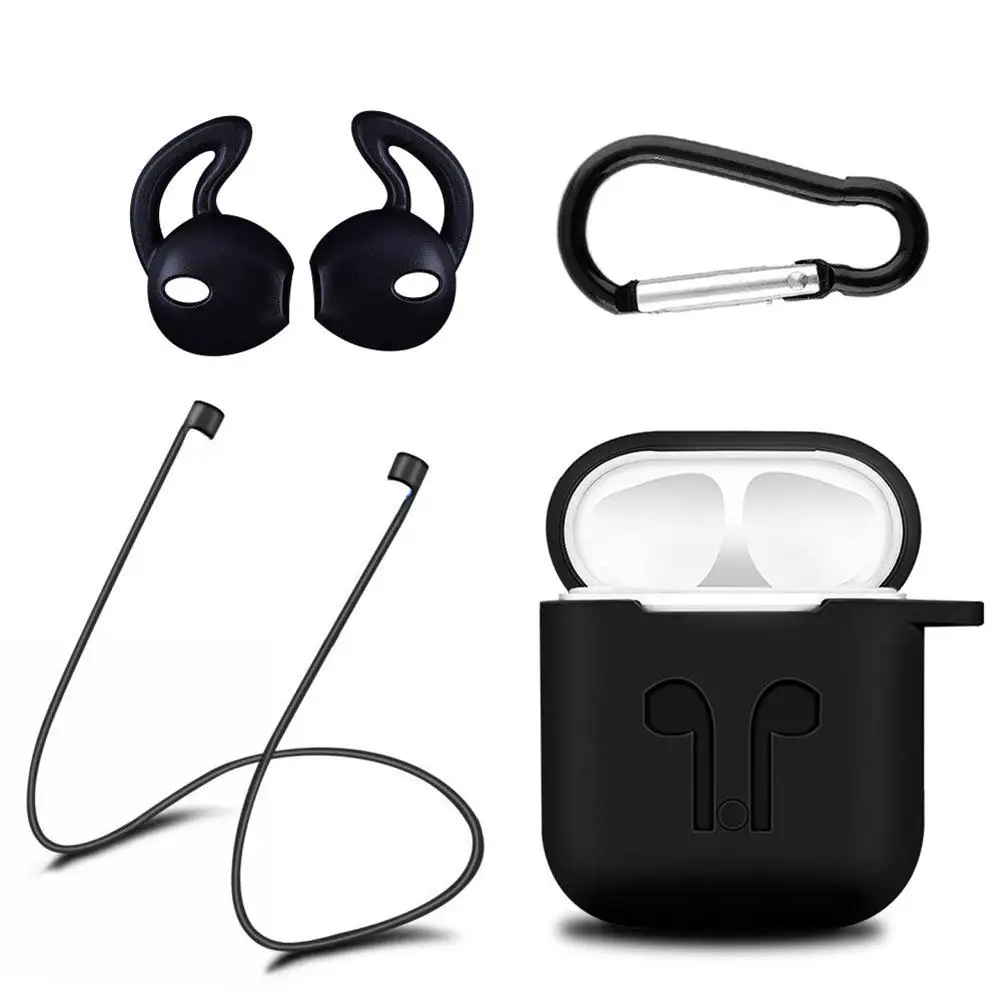 

4 в 1, нескользящий Силиконовый чехол для наушников Apple AirPod
