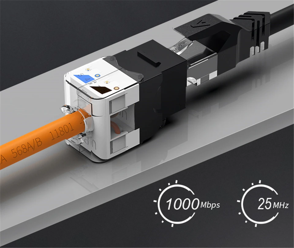 CAT6/CAT5e инструмент меньше трапецеидальное гнездо, AMPCOM RJ45 UTP Keystone модуль адаптера без Пробивной требуется инструмент муфты-1/2/10 шт. в комплекте