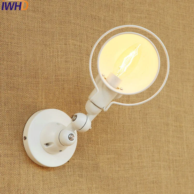 IWHD светодиодный настенный светильник с регулируемой ручкой винтажный Ретро для
