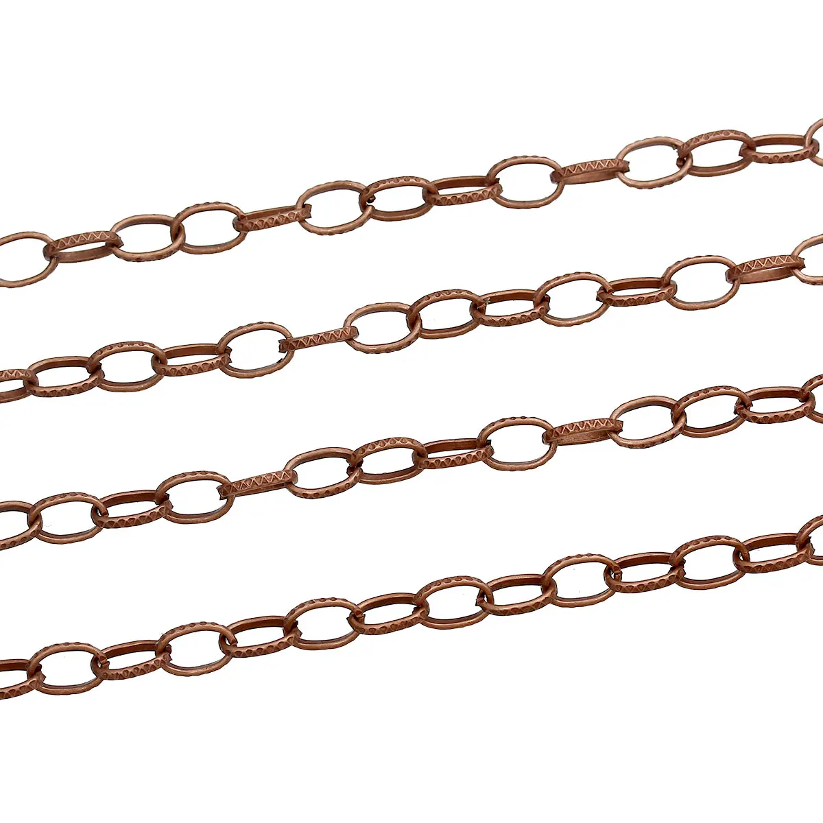 8 сезонов звенья кабеля цепи результаты текстурированная овальная античная медь