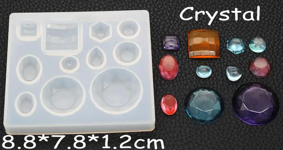 crystal Стразы, серьги, кабошоны, силиконовые формы, ручная работа, смола, ремесло, фрукты, вишня, лимон, амулеты, плесень, сделай сам, смола, форма десерта, ювелирные изделия - Цвет: crystal
