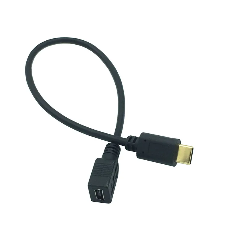 Реверсивный дизайн USB 2 0 золотистый 3 1 Type C Штекерный разъем для Mini Женский кабель