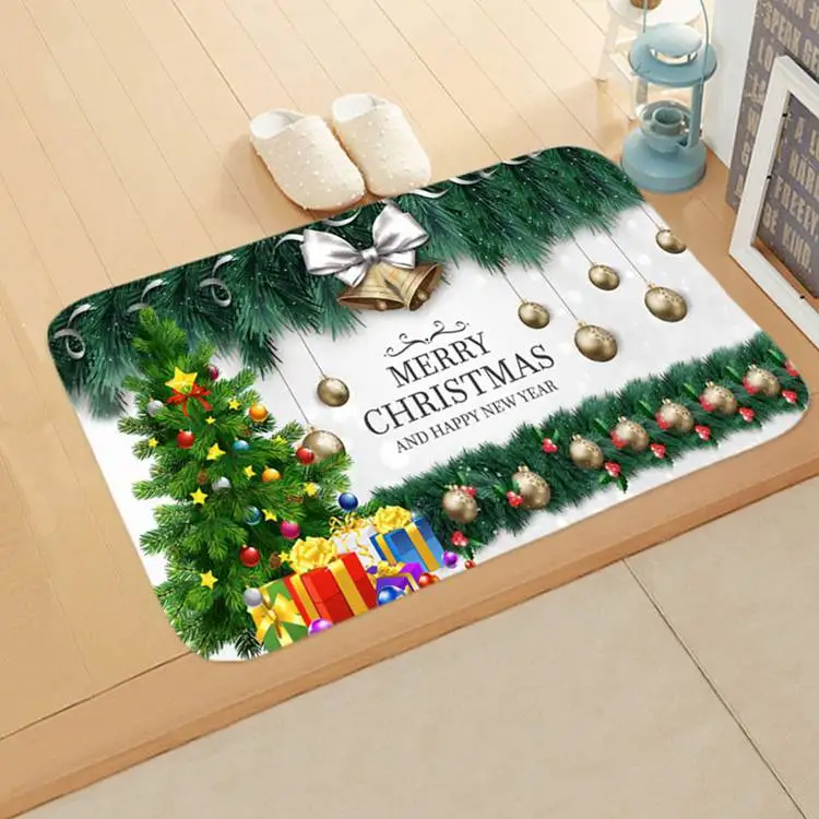 Merry Christmas 2 Yoeriwoo Рождественский коврик для двери, напольный ковер, напольные коврики для комнаты, рождественские украшения Санта Клауса для дома, подарок на Рождество, Natale - Цвет: Merry Christmas 2