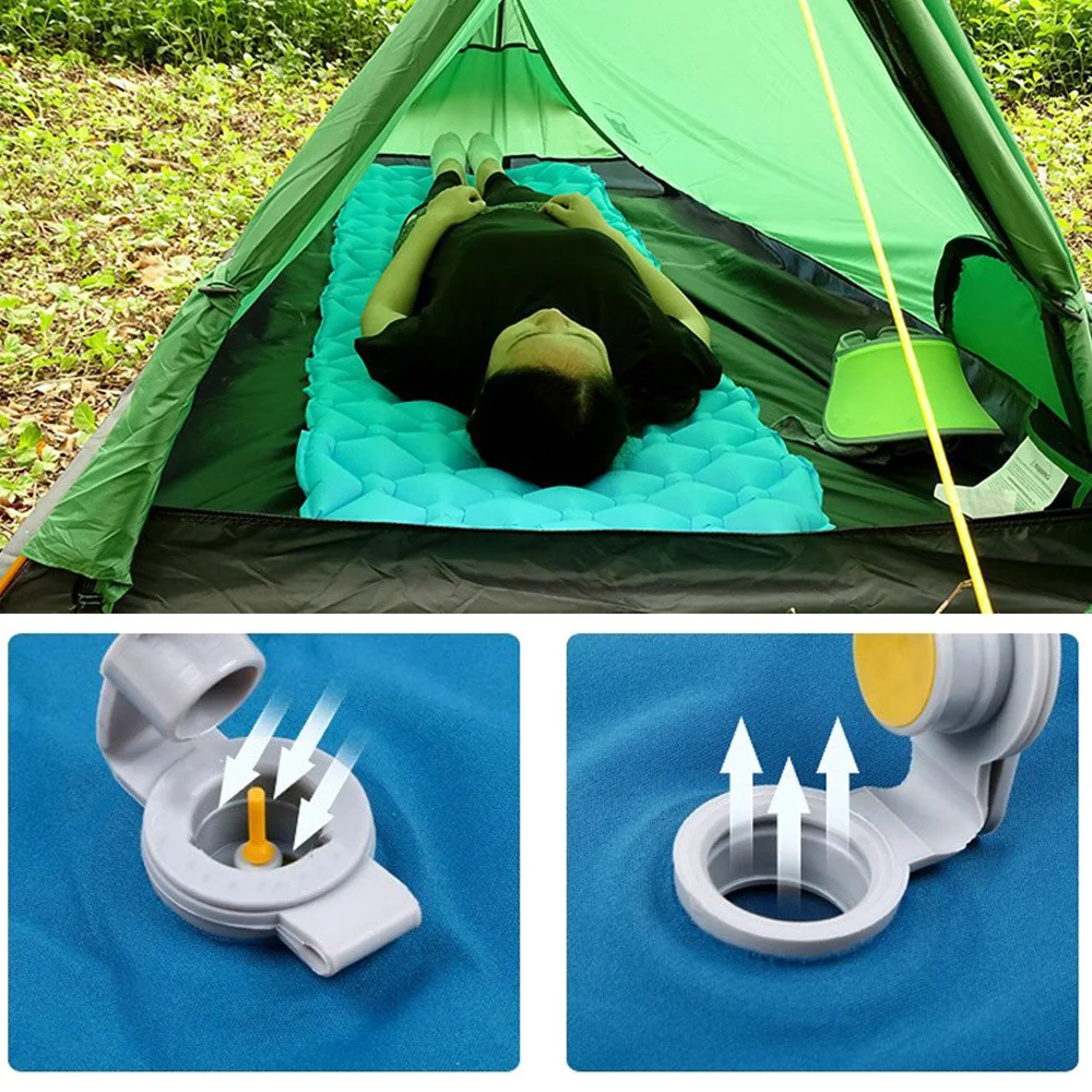Inflatable Camping Mat With Pillow Sleeping Pad Air Mattress Cushion load Sofa Portable Outdoor travel Trampoline | Игрушки и хобби