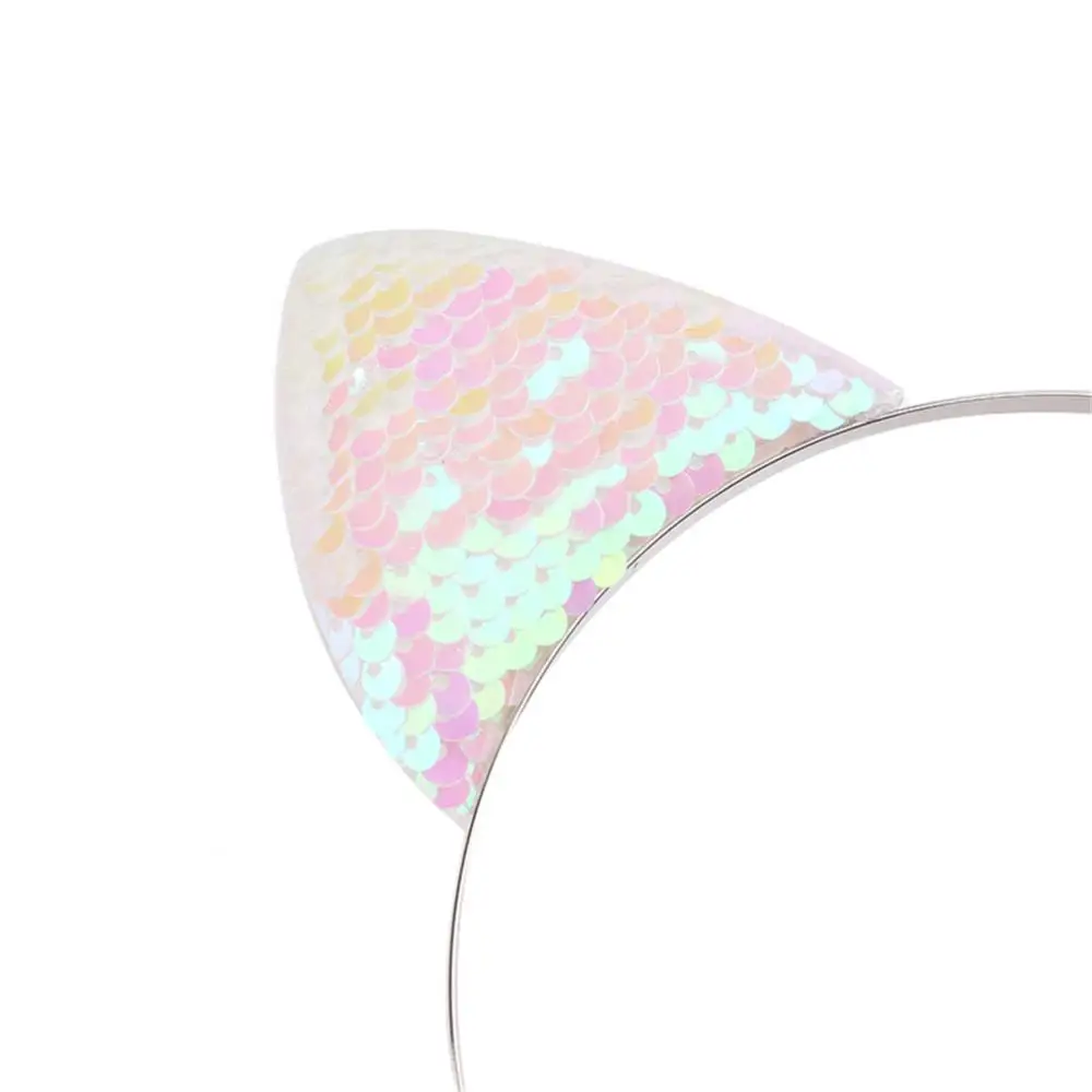 8 шт./компл. блестящий обруч для волос с блестками и кошачьими ушками девочек