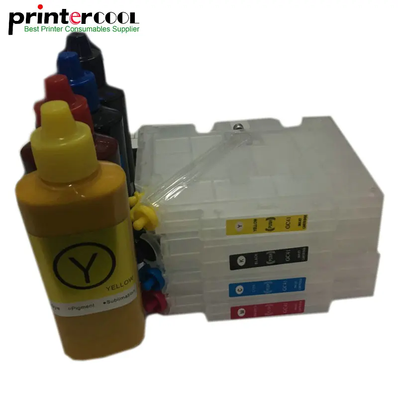 einkshop 1Set GC41 Refillable Ink Cartridge + Sublimation for Ricoh SG2100N SG3100 SG3100SNW SG3110DNW SG3110DN | Компьютеры и офис