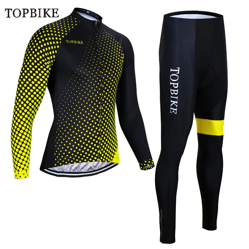 TOPBIKE Велоспорт Джерси Набор MTB велосипед одежда Униформа гоночный велосипед одежда ropa ciclismo hombre цикл мужские платья длинные наборы