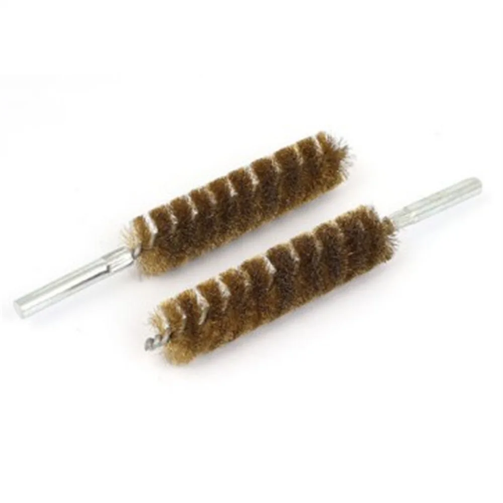 

2 Pcs 25mm Brush Dia 16.5cm Length Copper Wire Tube Brushes Cleaning Tool