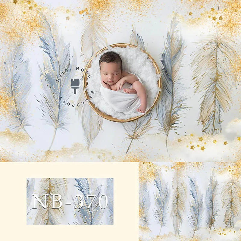 Mehofond фон для фотосъемки новорожденных с перьями Золотой Фон изображением Baby Shower