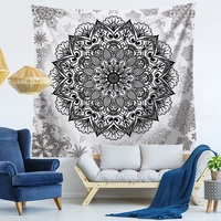 mandala polyester square tapestry wall hanging carpet throw yoga mat for home bedroom decoration wall blanket wall fabric