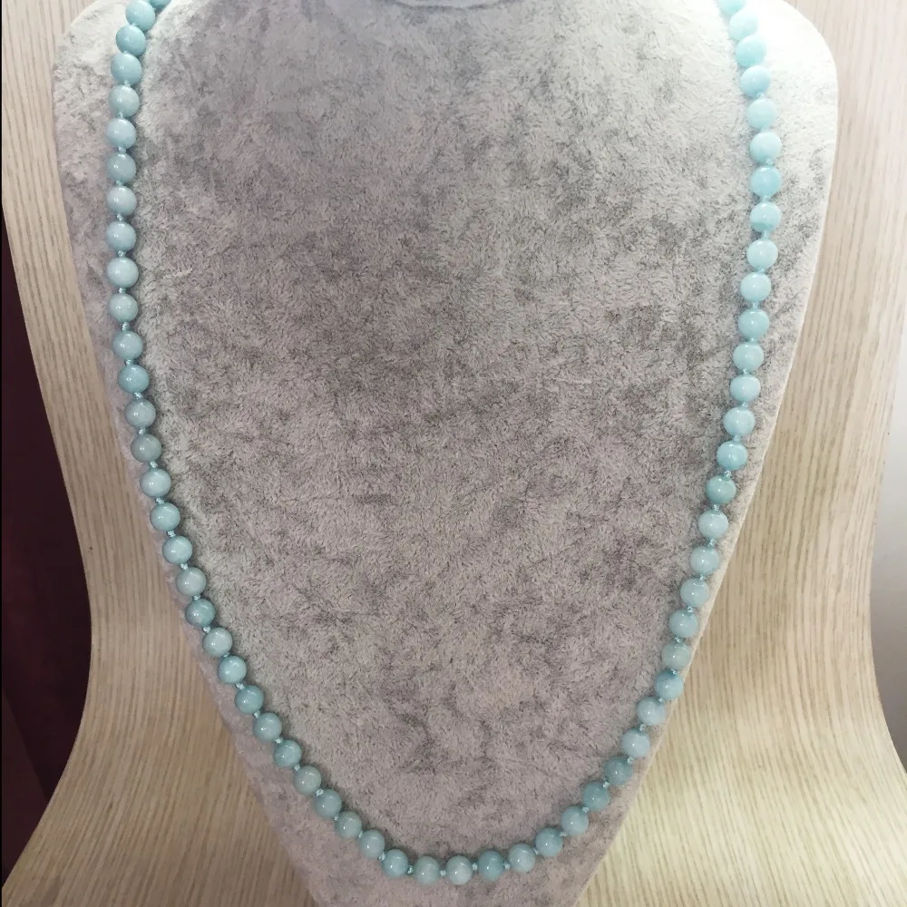 Ожерелье с узелками браслет для женщин из белого нефрита Молитва йоги Mala бусы на