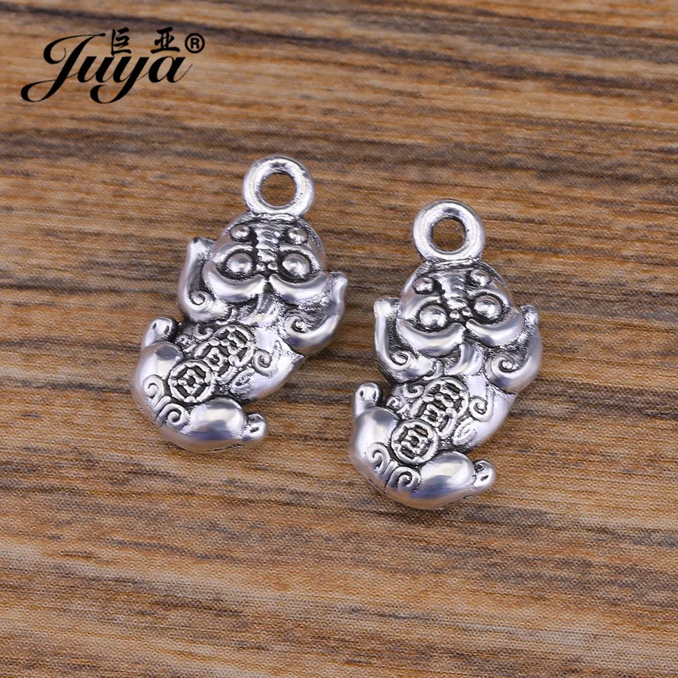 15pcs/lot Silver Plated Luckly Toad Angle Pendant Charms Fit Women Charm Bracelets &amp Necklaces Jewelry Making Diy JUYA AO0628 | Украшения
