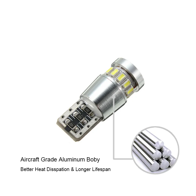 2x Canbus автомобиля 3014 SMD T10 светодиодный W5W линзы прожекторного типа авто лампа
