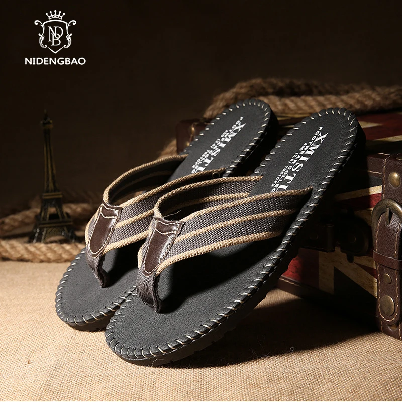 Мужские повседневные слиперы из ЭВА брендовые удобные шлепанцы на плоской