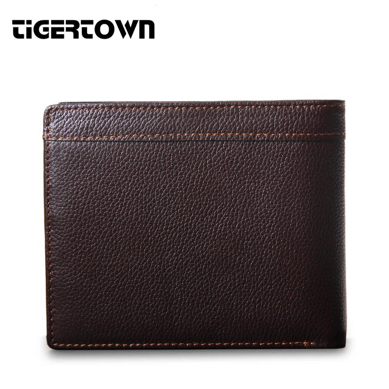 Мужская деловая сумка TIGERTOWN из натуральной воловьей кожи короткий кошелек клатч