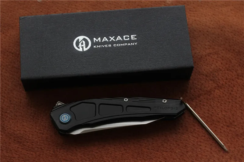 maxace ptilopsis M390 Танто лезвие, алюминиевая ручка, Отдых на природе Охота Карманный фрукты Ножи EDC инструменты