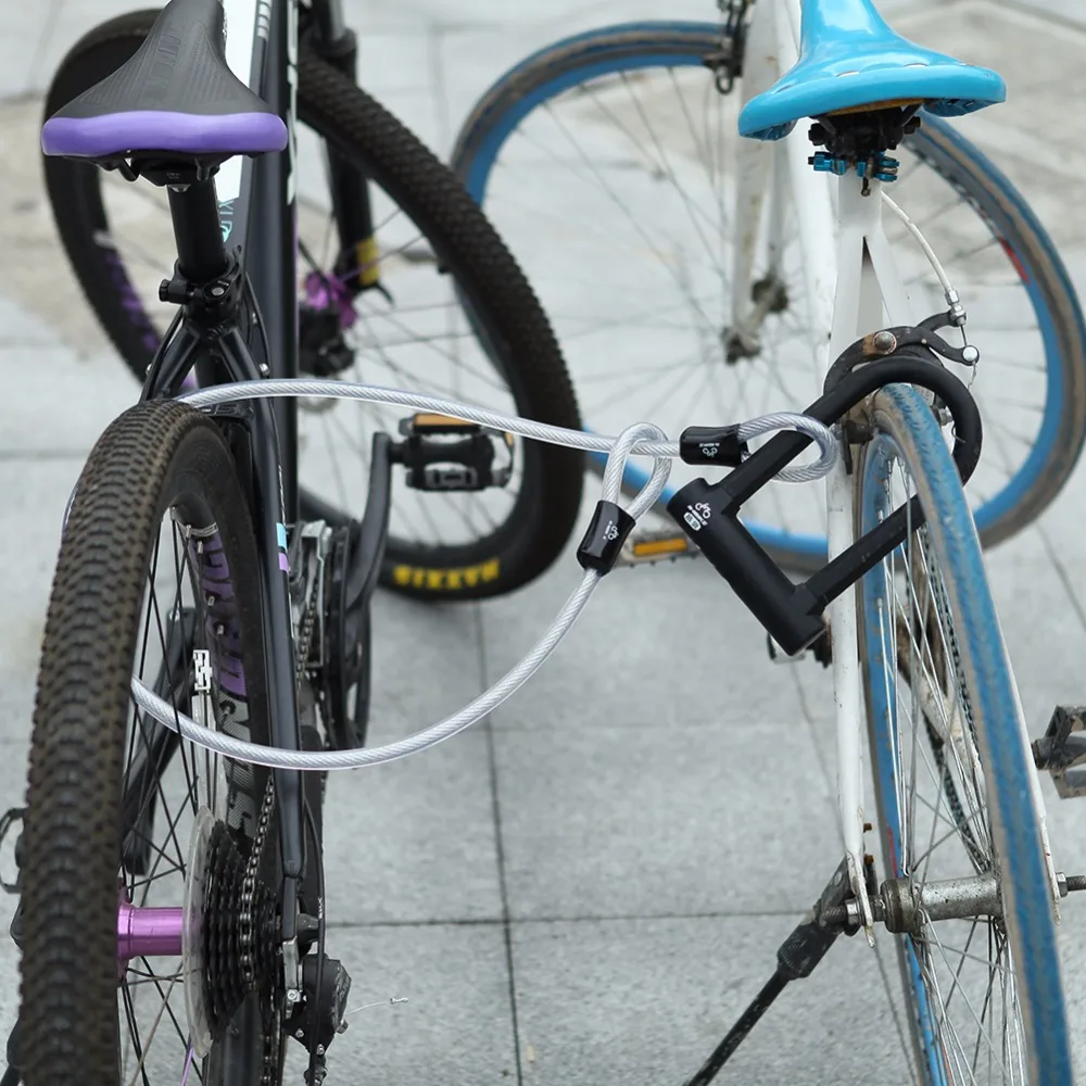 INBIKE тяжелых Сталь безопасности велосипед кабель U набор замков блокировки для