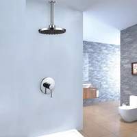vidric solid brass blackchrome bathroom concealed shower set 8 rainfall shower head shower arm set shower diverter mixer valve