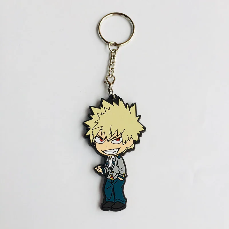 5 Мультфильм мой герой Academy ПВХ брелок мидория Izuku Todoroki Shoto Bakugou кацуки милый смешной кулон брелки для ключей porte clefs - Цвет: 5