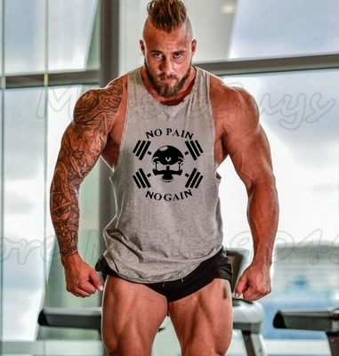 Бренд Muscle Guys Skull Gym Stringer мужская майка для бодибилдинга и фитнеса Стрингер